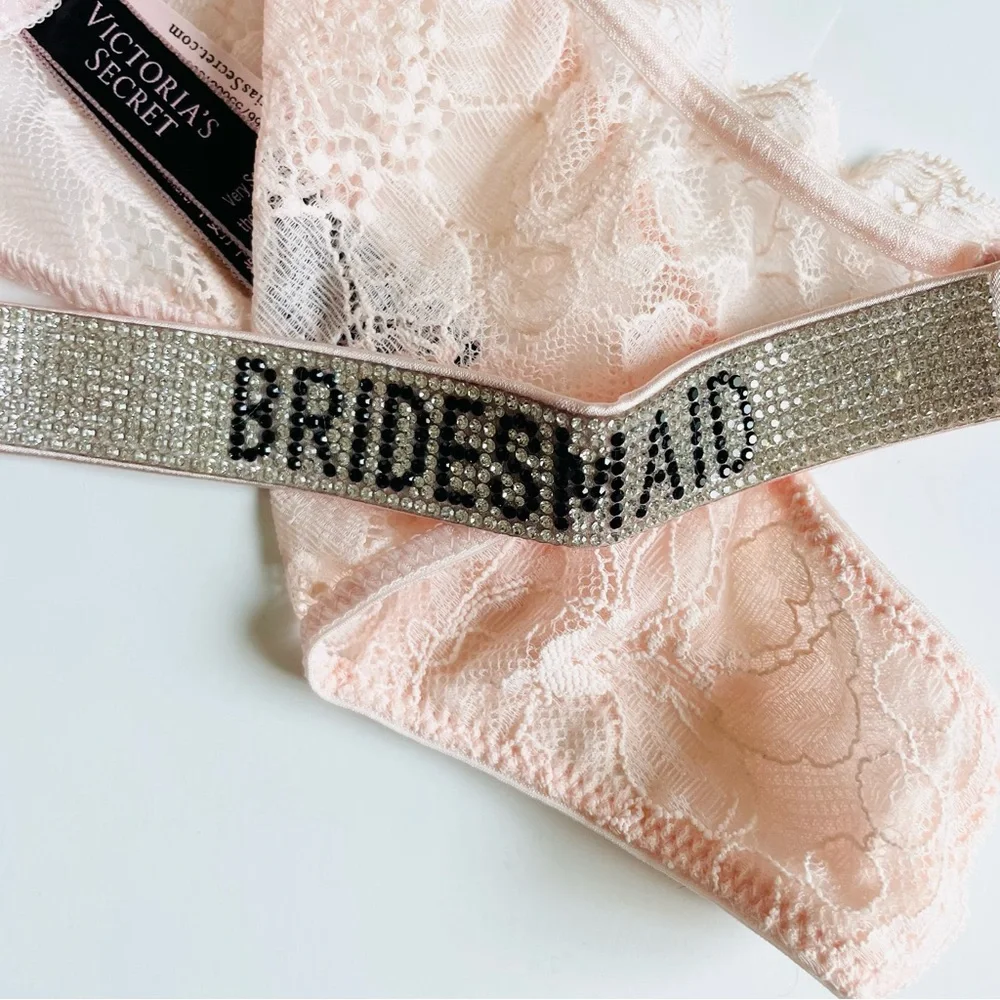 SMALL Victoria’s Secret Bridesmaid bling thong panty